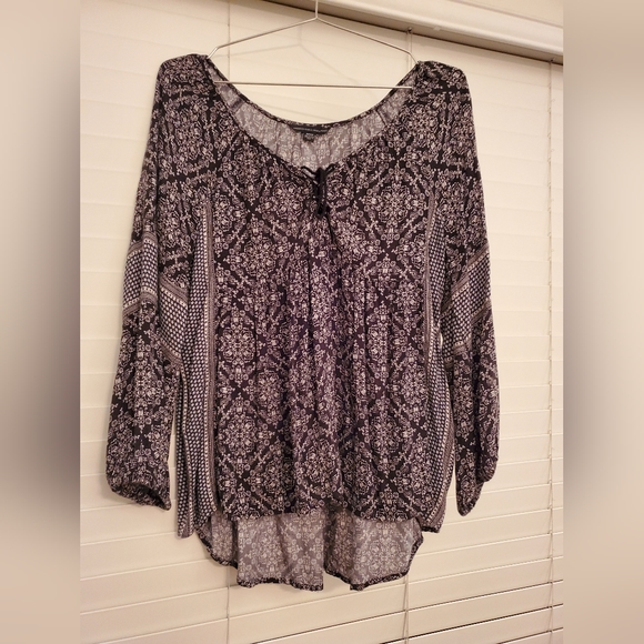 American Eagle Tie-Front Blouse - M - Picture 1 of 3